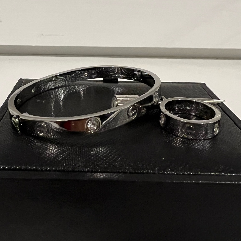 Love Bracelet Set in White Gold